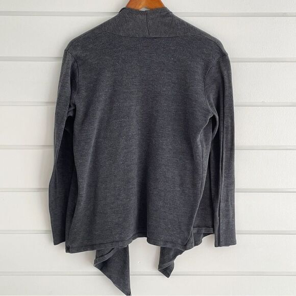 Rags and Couture Women's Grey Hacci Draped Open Front Cardigan Size XL - Picture 3 of 7